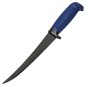 Preview: MARTTIINI Oy Filleting Knife "Martef Filleting Knife 19" Handle blue Leather sheath